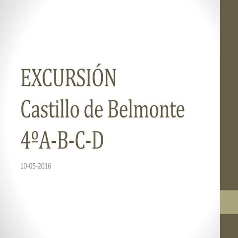 Excursión Castillo Belmonte