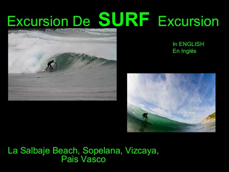 Excursion de surf en inglés