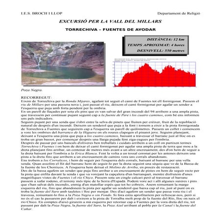 Excursio torrexiva fuentes