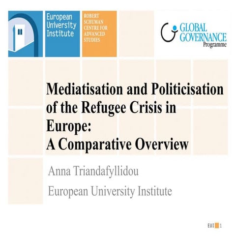 On the Move Migrations Seminar - Mediatisation and Politicisation of the Refu...