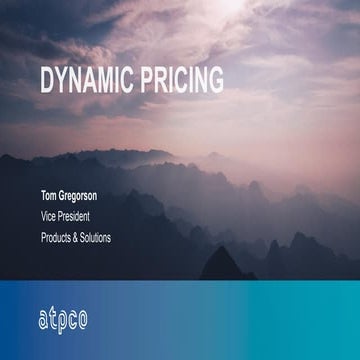 Elevate 2017- Pricing evolution: The Road to Dynamic Offer Generation | PDF
