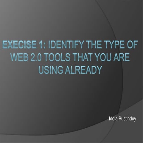 Exercise 1: web 2.0 tools