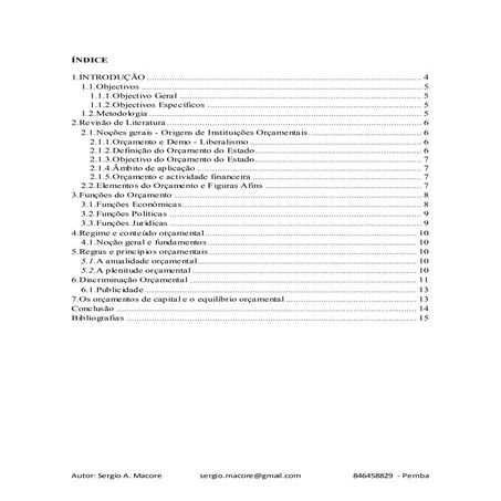 Execução orçamental | DOCX