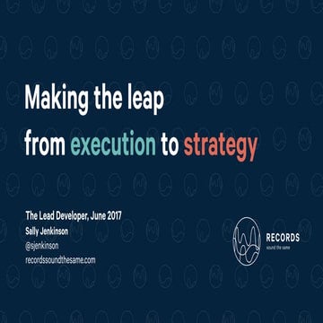 Making the leap from execution to strategy