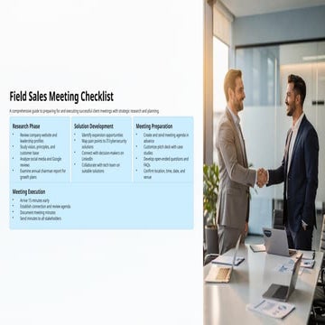 The Complete Field Sales Management Checklist | PDF