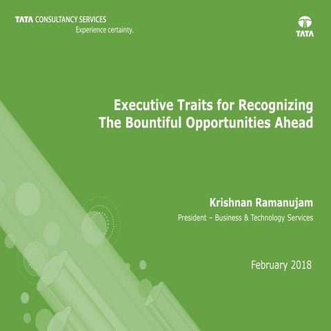 Executive Traits for Recognizing the Bountiful Opportunities Ahead