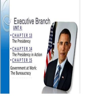 Executive Branch  Ch 13-15