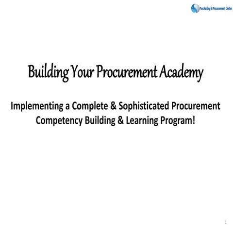 Executive briefing procurement academy v2015