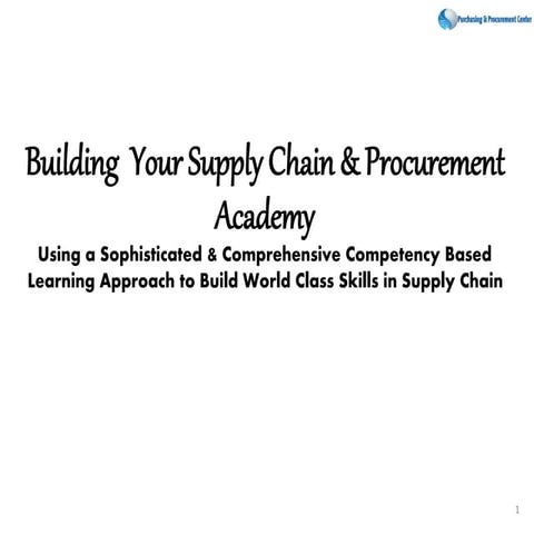 Executive briefing Supply Chain & Procurement  Academy v2015 11-nov