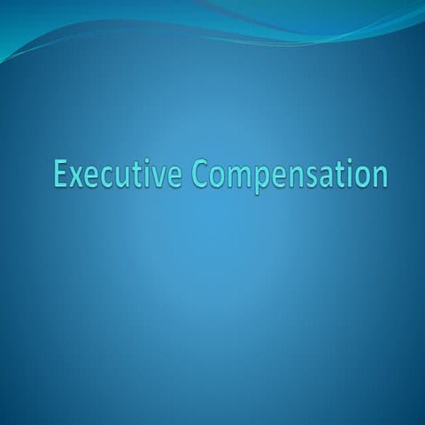 Executive compensation