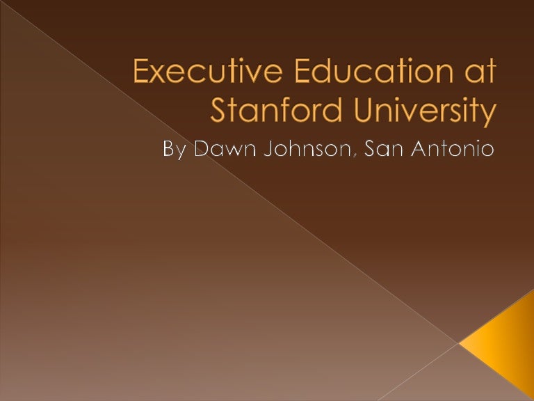 Executive Education at Stanford University