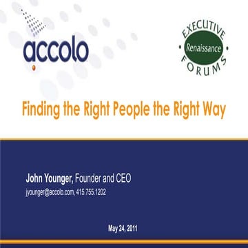 Executive forums   integration of hiring sales and brand reinforcement - q211