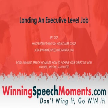 Landing an Executive Level Job -- Middletown
