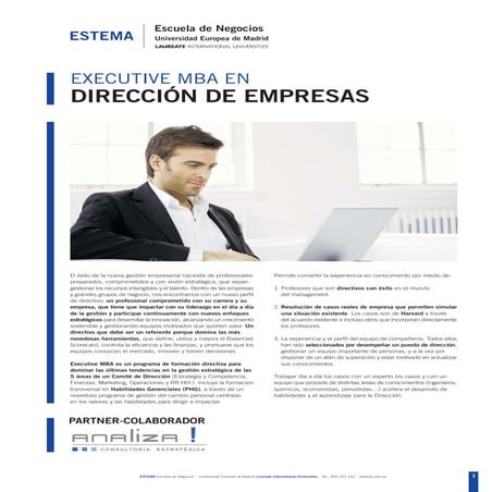 PRESENTACIÓN MBA EXECUTIVE | PDF