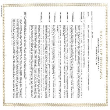 Executive order 20 09 (continuity of government operations)