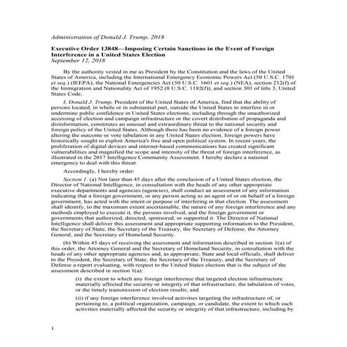 Executive Order 13848 PDF