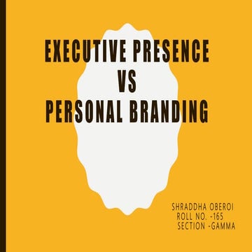 Executive presence dm ppt 1