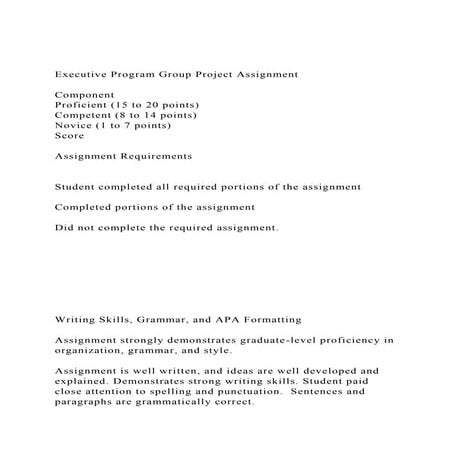 Executive Program Group Project Assignment Component Profi.docx