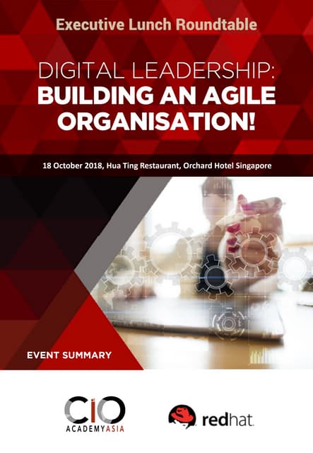 Digital Leadership : Building an Agile Organisation!