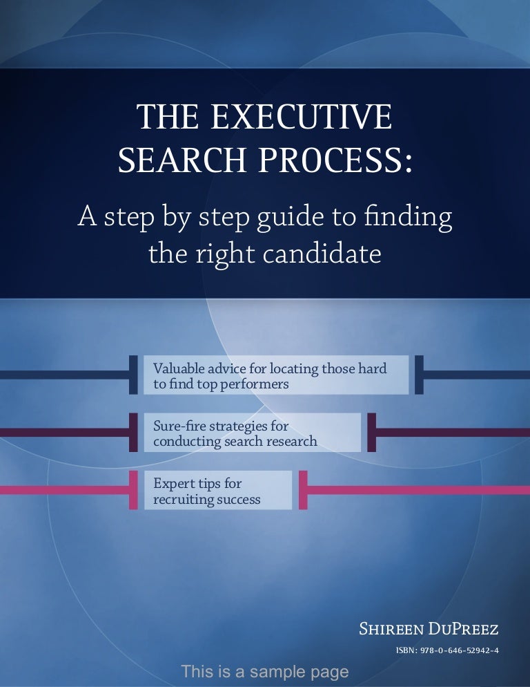 Executive search process ebook sample pages