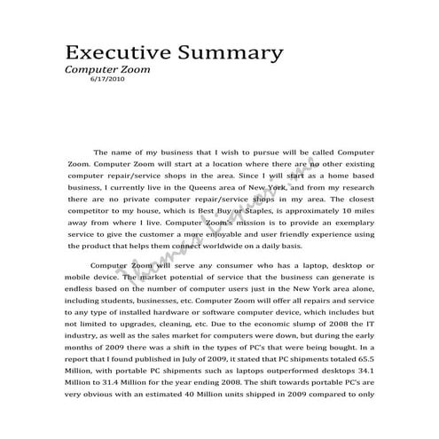 Executive summary