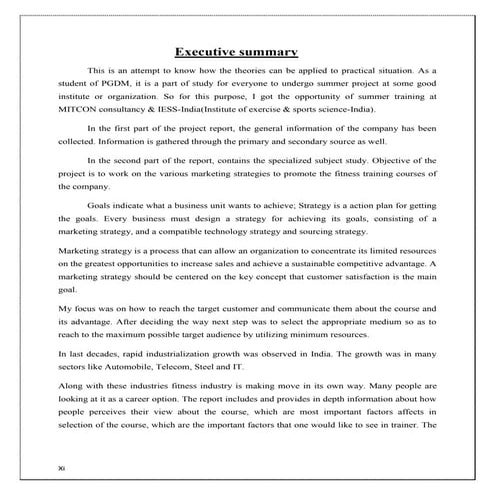 SIP report executive summary