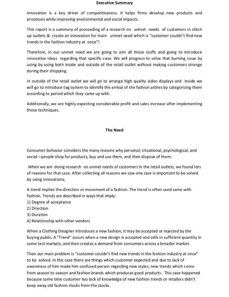 Executive summary example for report - riskero