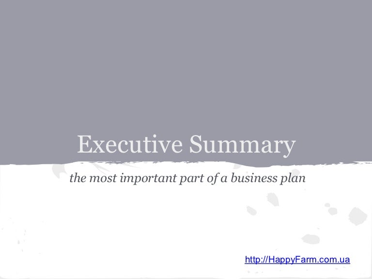 What Is Importnat In The Executive Summary 