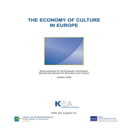 ECONOMY OF CULTURE IN EUROPE