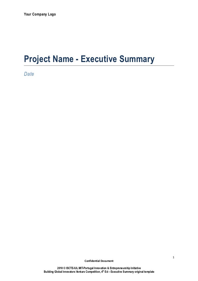 executive summary template