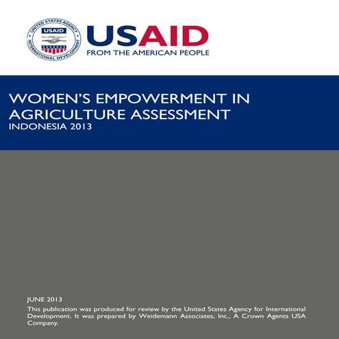 Executive summary womens empowerment in agriculture usaid indonesia_2013
