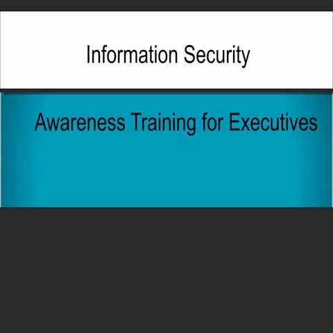 Executive Information Security Training