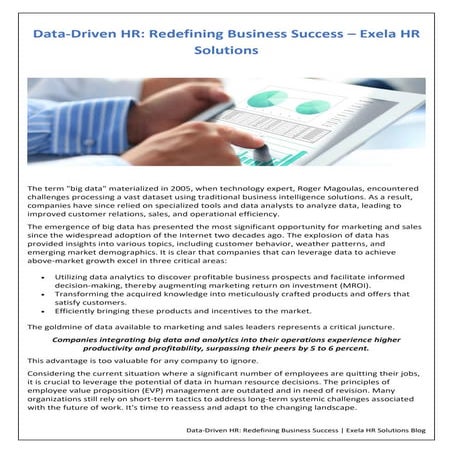 Data-Driven HR: Redefining Business Success | Exela HR Solutions