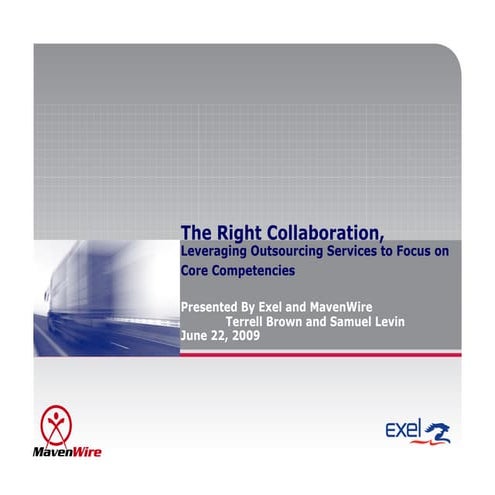 The Right Collaboration, Leveraging Outsourcing Services to Focus on Core Co...