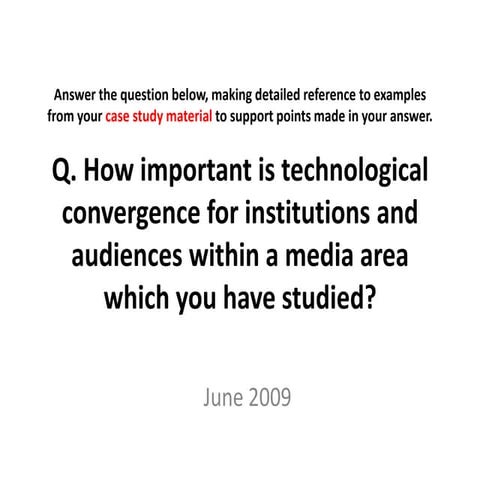 Exemplar essay 2   technological convergence