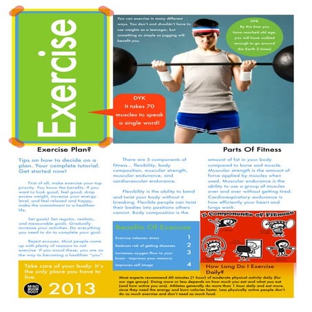 Exemplar fitness brochure