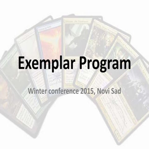 Exemplar program | PPT