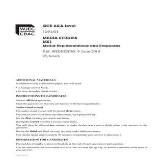 MS1 Exemplar questions