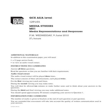 MS1 Exemplar questions