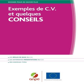 Exemples de c.v et quelques conseils 