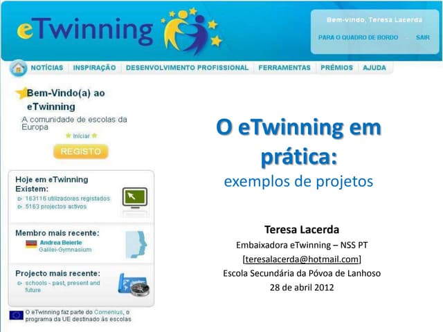 Exemplos de Projetos eTwinning