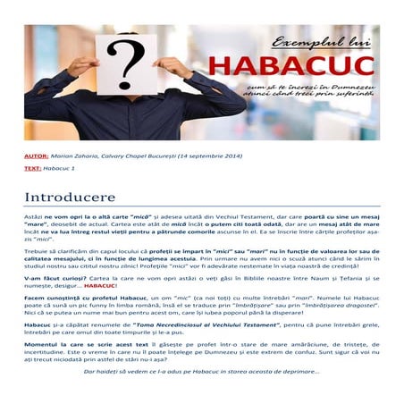 Exemplul lui Habacuc