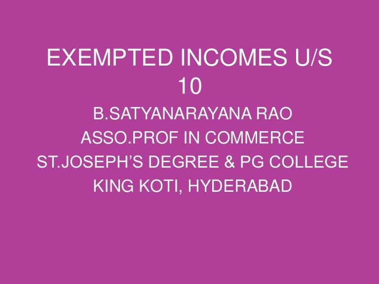 Exempted us 10 of it act1961