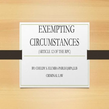 Exempting circumstance
