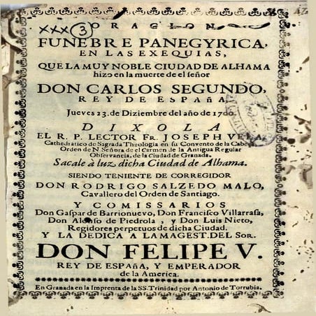 Exequias por Carlos segundo