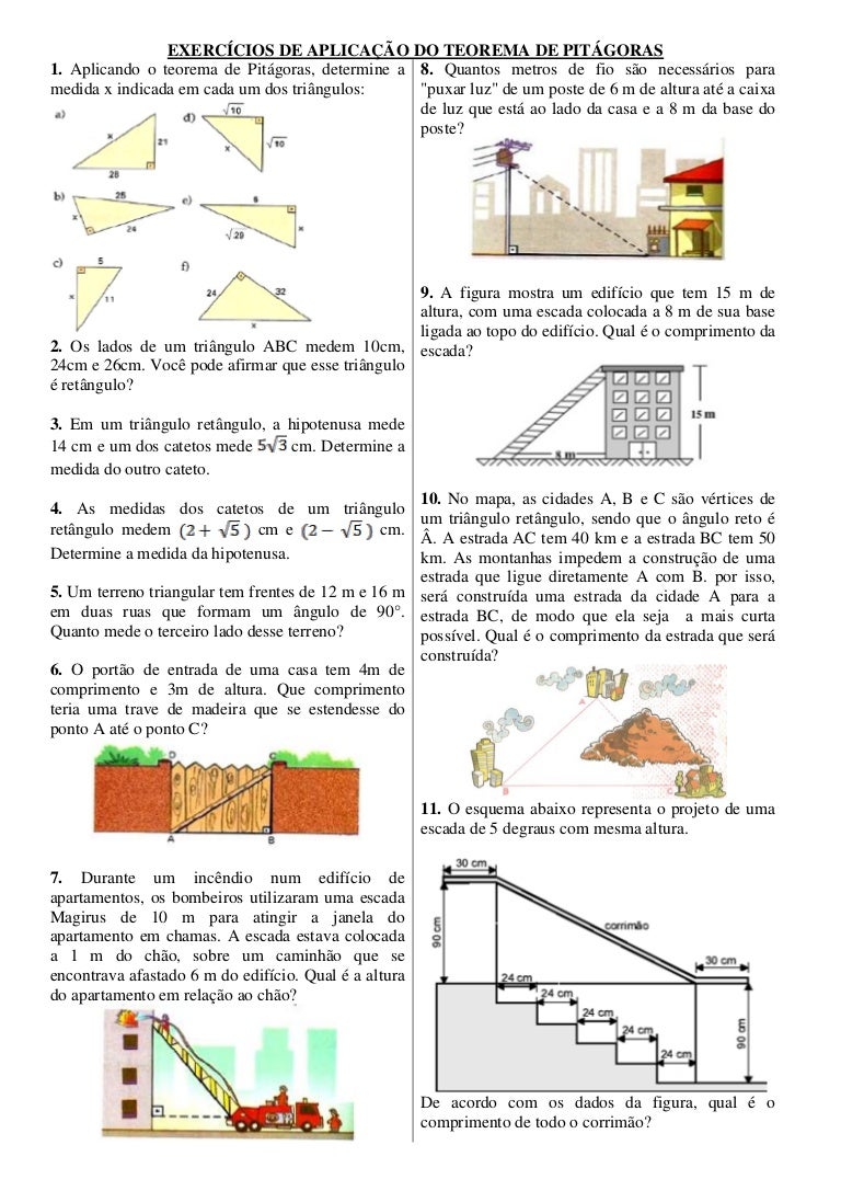Exerc cios Do Teorema De Pit goras