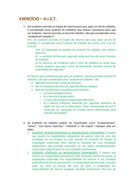 Teste módulo 3 - Higiene, Saúde e Segurança no trabalho | PDF