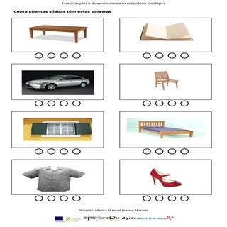 Exercícios consciência fonológica