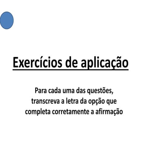 Exercícios de aplicação Geologia 10 ano