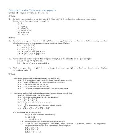 Exercícios do caderno de apoio   logica